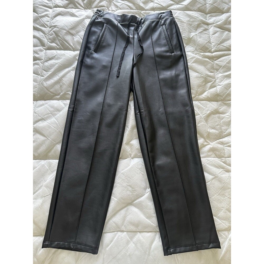 Simply Vera Wang Draw String Faux Leather Lined Pants No Size Sm/Med Women’s